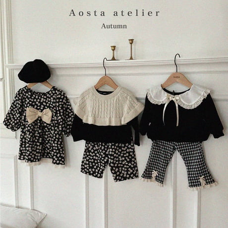 [即納] knit cape-T/Aosta (black M_のみ)