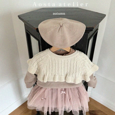 [即納] knit cape-T/Aosta (black M_のみ)