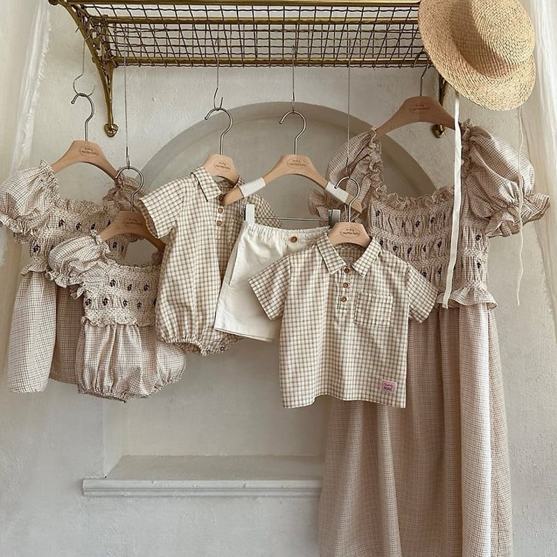 【monmimi】子羊シリーズ　3点セット　BABY/XS 予約] Cherry embroidery dress/ Monbebe | Mimiel