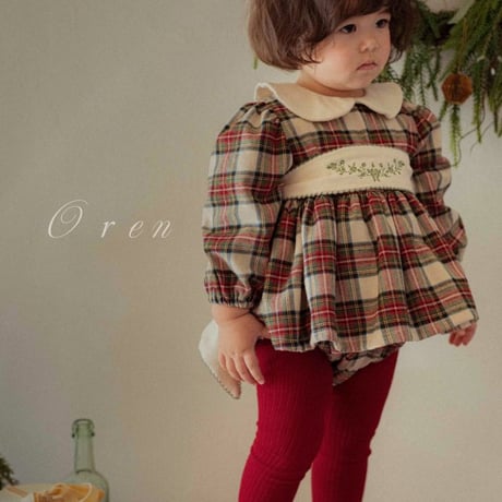 [即納] Noelia Check Suit / OREN by Hibyebebe (pink S sizeのみ)