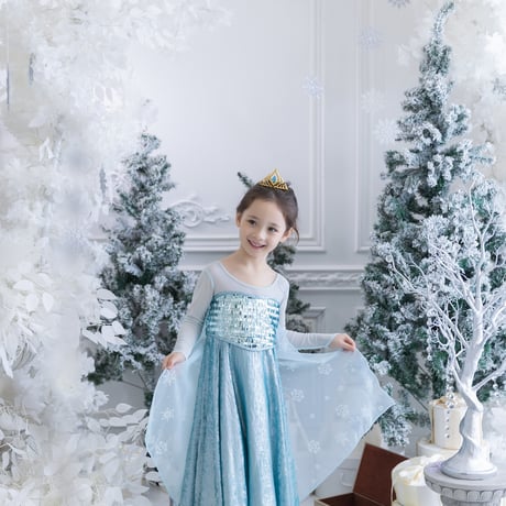 [予約] New Snow Queen Glitter Dress
