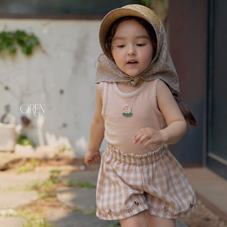 [予約] Siero embroidered shorts / OREN by Hibyebebe