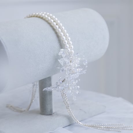 [予約] Crystal Pearl Halo Headband