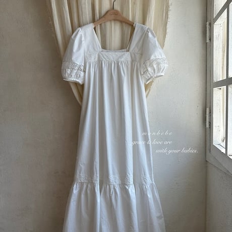 [予約] Rose Square Neck ops (Adult) / Monbebe