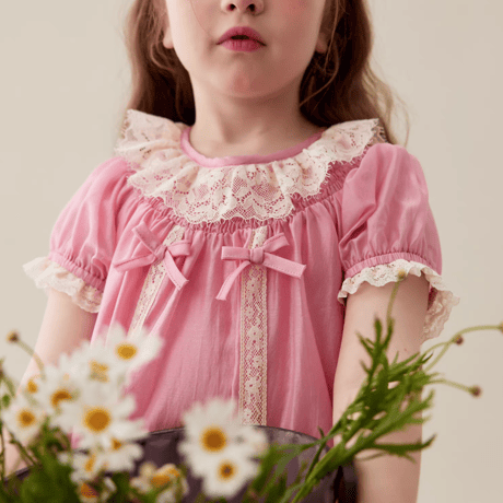[予約] Sweet Lace Collar Dress