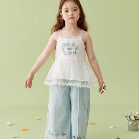[予約] Marine Friends Lace Sleeveless Top