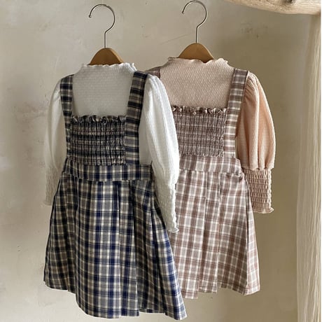 [即納] Roa pleated One-piece / MON PETIT BEBE(BeigeS のみ)