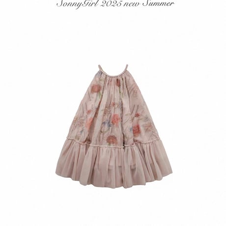 [予約] antique garden bohemian dress
