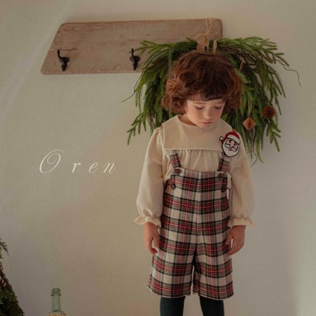 [即納] Noelia Check Overalls Bebe / OREN by Hibyebebe (Ssize のみ)