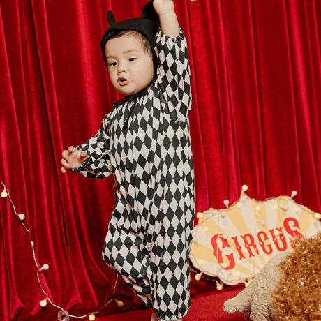 [即納] Circus space suit&cape set_black /Little Tini