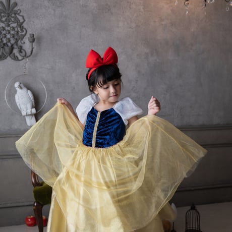 [予約] princess snow white dress+ tiara & stick set