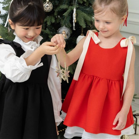 [即納]  Joli ribbon dress _ RED /moitoinous  ( 110_size のみ）