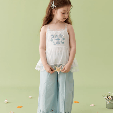[予約] Marine Friends Lace Sleeveless Top