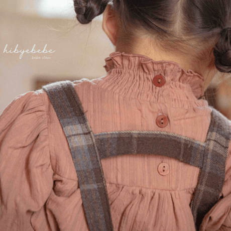 [即納] Vella smoke blouse/ Hibyebebe （pink M _ size のみ）