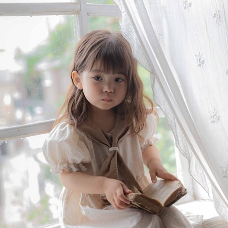 [予約] Pure Tie ST Dress (Kids) / OREN by Hibyebebe