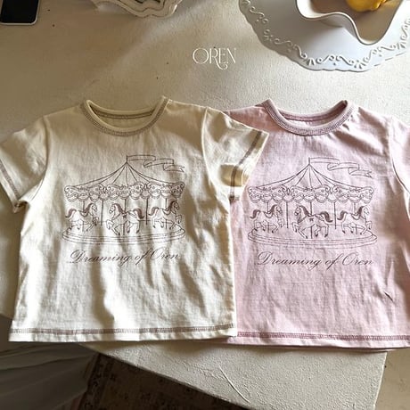 [予約] Dreaming carousel t-shirt / OREN by Hibyebebe
