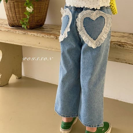 [即納] Heart pocket denim/POISSON （JL,S_ size のみ）