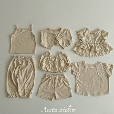 [即納]  linen pants / Aosta(ivory S,L,XL_のみ)