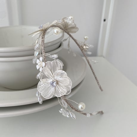 [予約] Wedding flower crown shushu hair band
