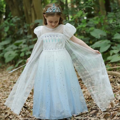 [予約] Princess Snowy Glitter Dress + tiara & stick set ❄️