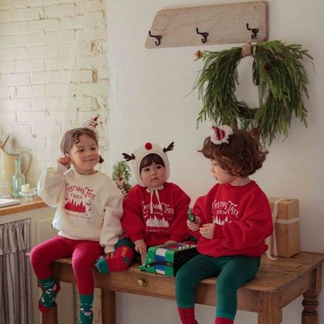 [予約] Christmas fleece Suit (bebe) / OREN by Hibyebebe