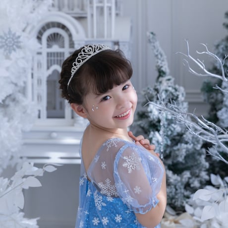 [予約]Snow Queen Glitter Dress (Short, Long) + tiara & stick set❄️