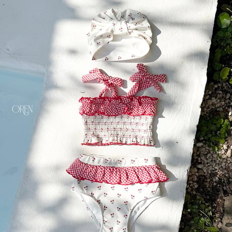 [予約] Rochelle Cherry Bikini Swimsuit / OREN by Hibyebebe