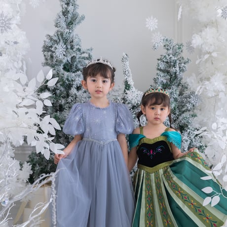 [予約] Princess nordic frill green dress
