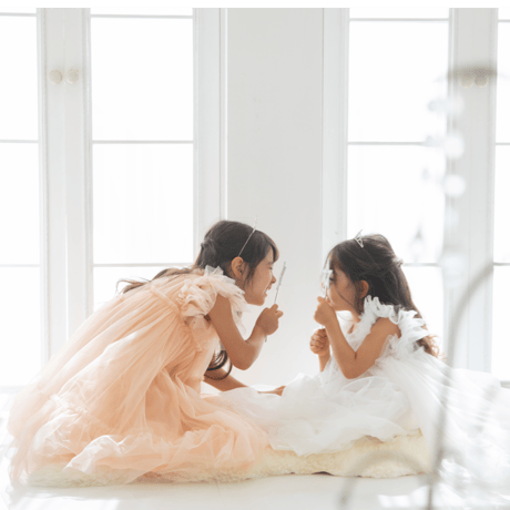 [予約] Rosy flora sha dress (Lily white)