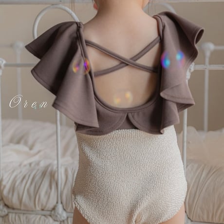 [予約] Pepe Color Block Swimsuit (Kids)/ OREN by Hibyebebe