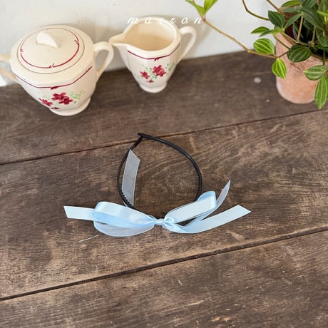 [予約]  ribbon headband /marron