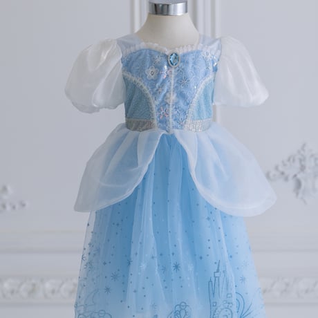 [予約] Crystal shoes Glitter Dress+ tiara & stick set