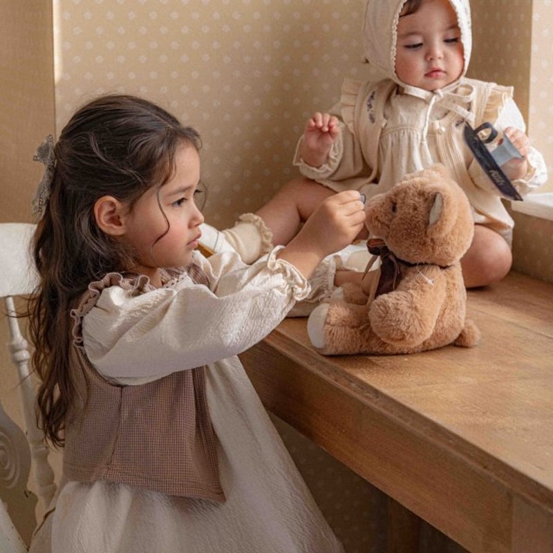 予約] Emma Embroidered Vest (Kids)/ OREN by Hiby