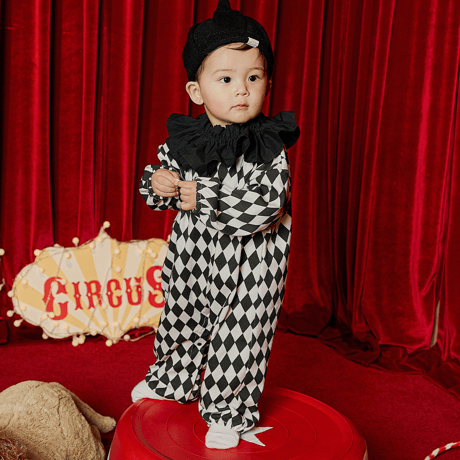 [即納] Circus space suit&cape set_black /Little Tini