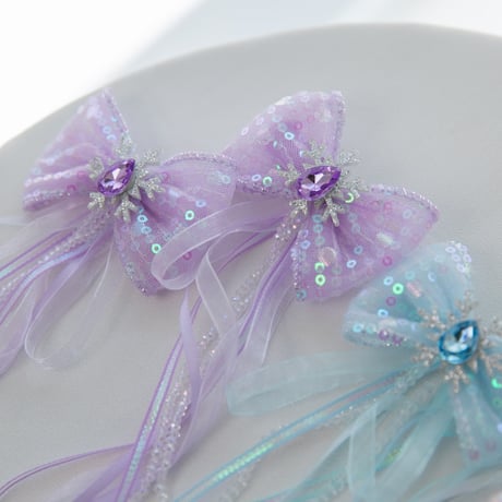 [予約] Jewelry Long Ribbon Hairpin (2 pieces)