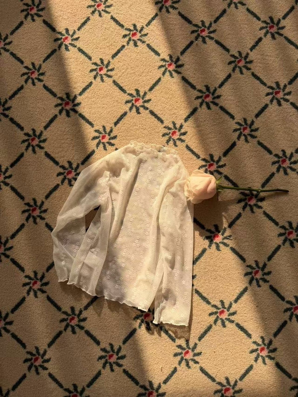 予約] Lace see-through T-shirt/ aiai | Mimiel