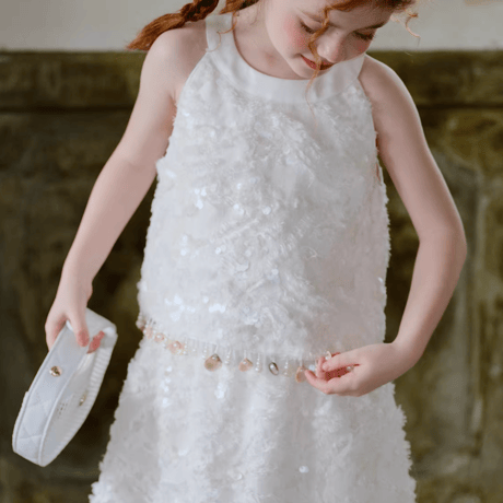 [即納]  Pearl Trim Shimmer Two-Piece/ little time  (110 _ size のみ   )