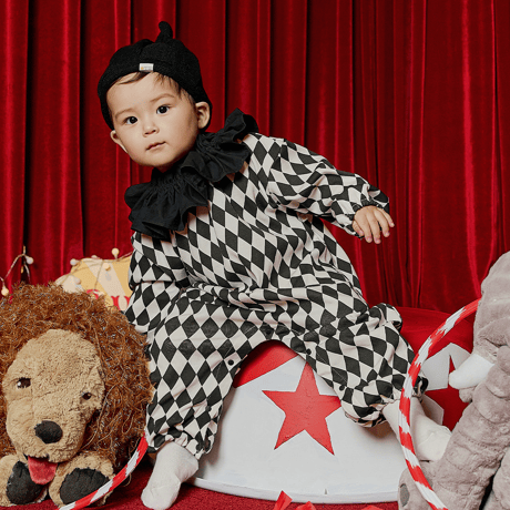 [即納] Circus space suit&cape set_black /Little Tini