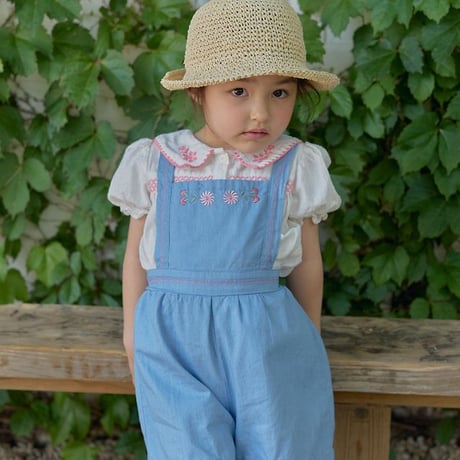 [予約] Soleil denim overalls/ OREN by Hibyebebe