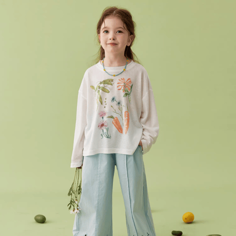 [予約] Marine Embroidery Wide Pants