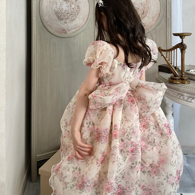  Garden Floral Dress Sサイズ 予約] Flower garden dress | Mimiel