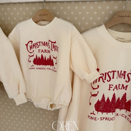 [予約] Christmas fleece Suit (bebe) / OREN by Hibyebebe