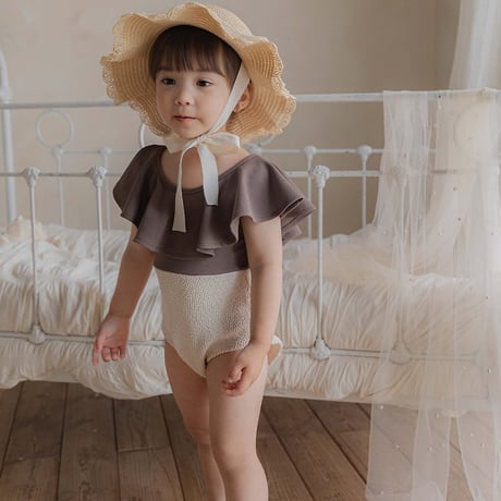 [予約] Pepe Color Block Swimsuit (Kids)/ OREN by Hibyebebe