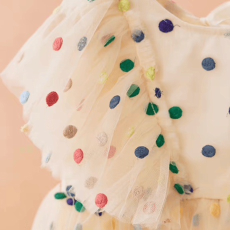 [予約] Rainbow Dot Tulle Dress