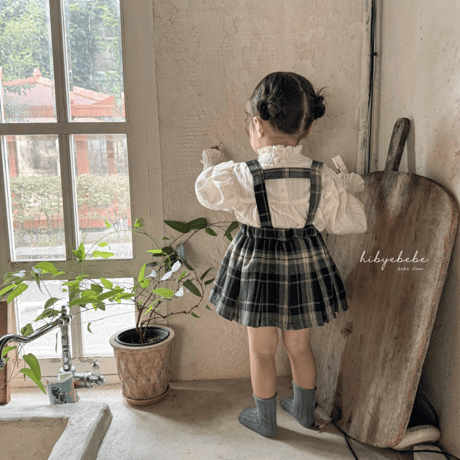 [即納] Vella smoke blouse/ Hibyebebe （pink M _ size のみ）