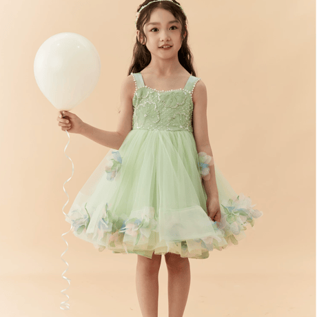 [予約] Mint Blossom Beaded Dress(+Wings)