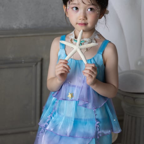 [予約] Aqua Shell Fairy Dress + Twinkle Shell Mermaid Hairpin SET