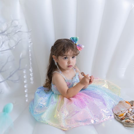 [予約] Aurora Twinkle Dress + ribbon pin SET