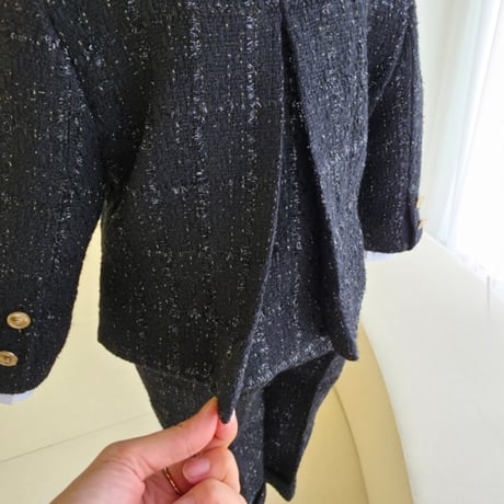 [RENTAL 6day]  Black Tweed Suit  / Le dress