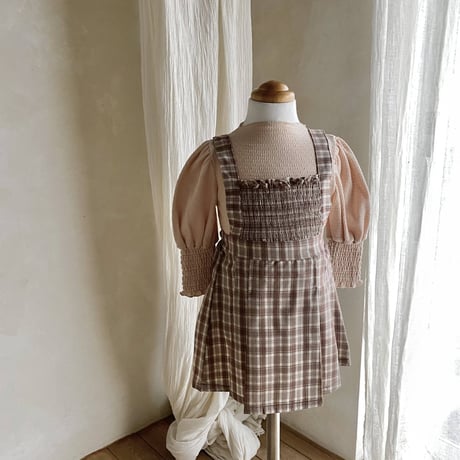 [即納] Roa pleated One-piece / MON PETIT BEBE(BeigeS のみ)